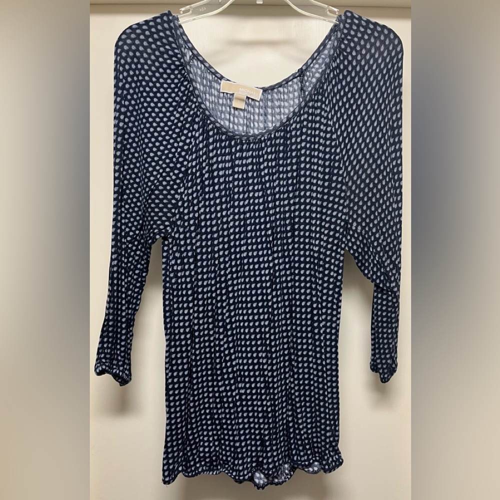 Michael Kors Navy and White Blouse